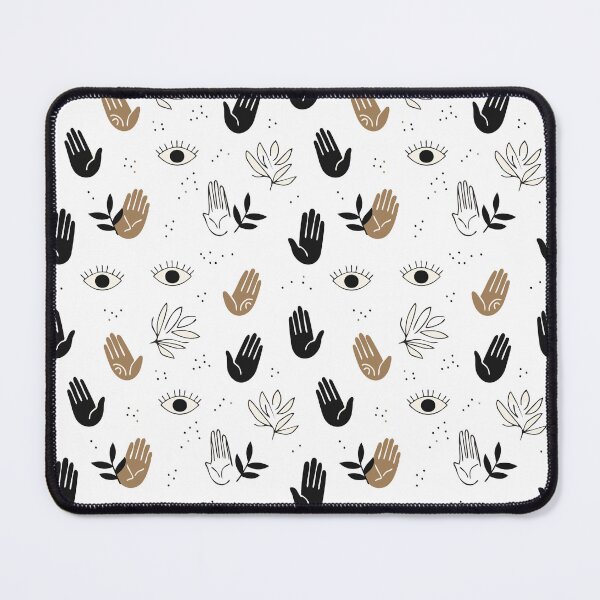 Item preview, Mystical Eye Hand Pattern | Boho Spiritual Seamless Design | Aesthetic Protection Print designed and sold by KAYJAY DESIGNS.