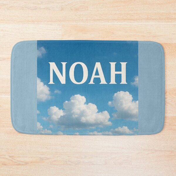 Item preview, Noah in the Clouds – Ultra Realistic Sky Name Art with Blue Sky and Cumulus Clouds designed and sold by VoidBloom Studio.