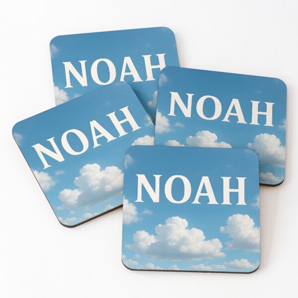Item preview, Noah in the Clouds – Ultra Realistic Sky Name Art with Blue Sky and Cumulus Clouds designed and sold by VoidBloom Studio.