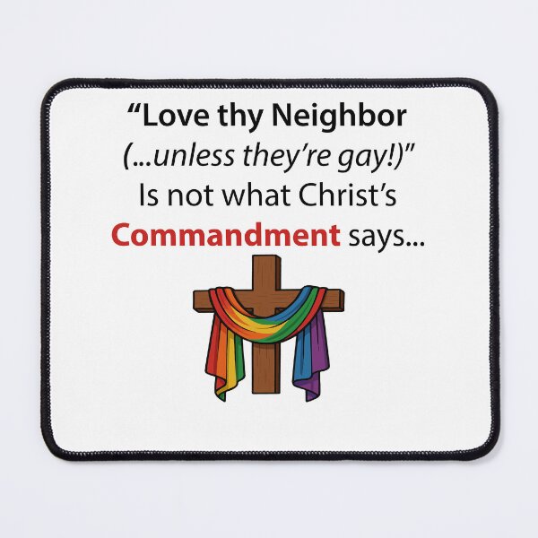 Item preview, "Love thy neighbor..." Isn't a suggestion!  designed and sold by Defiant Art.