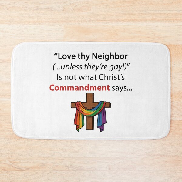 Item preview, "Love thy neighbor..." Isn't a suggestion!  designed and sold by Defiant Art.