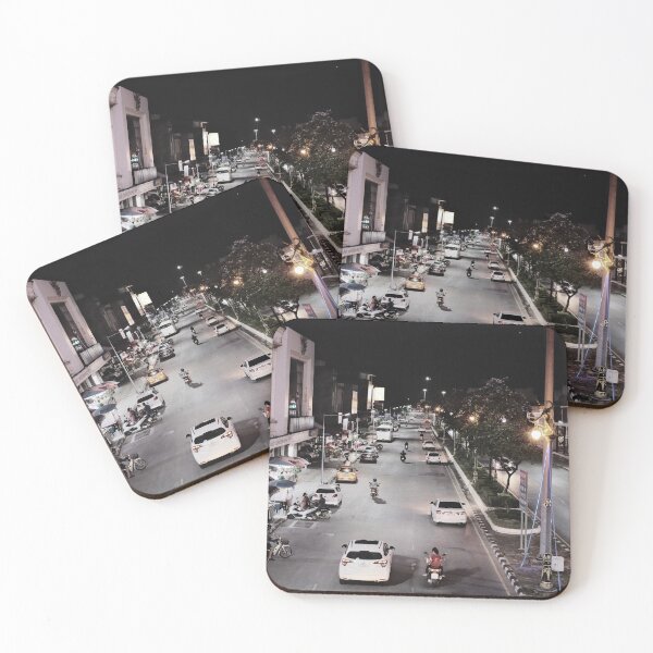 Item preview, City Flow – Small Town Streetlife at Night designed and sold by Xynith.