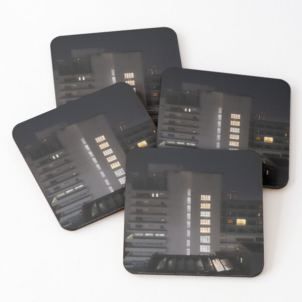 Item preview, Vertical Silence – Lonely Building Windows at Night designed and sold by Xynith.