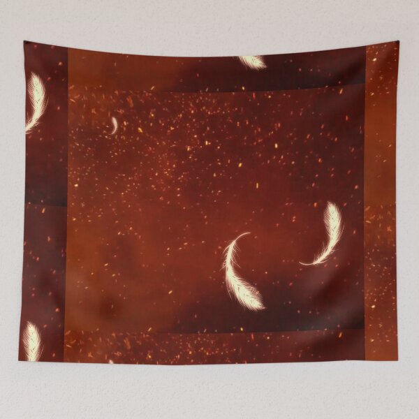 Item preview, falling feathers amongst flying embers designed and sold by M-J-A-C.