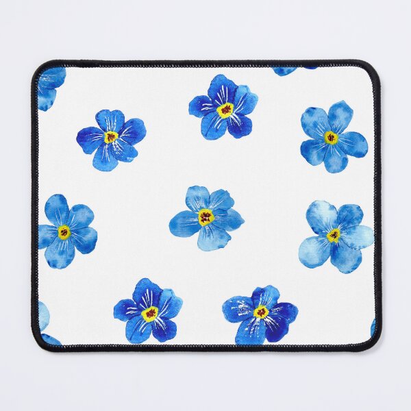 Item preview, Blue Watercolor Forget-Me-Nots Flower Pattern designed and sold by EmeraldeaArt.
