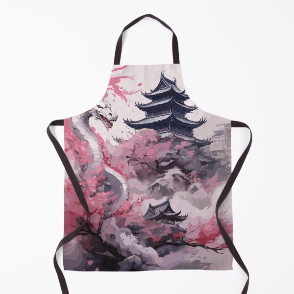 Item preview, White Dragon & Cherry Blossoms – Japanese Temple Dream designed and sold by Daagath.