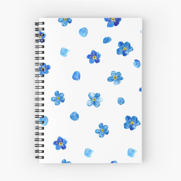 Item preview, Watercolor Forget-Me-Nots Pattern – Blue Flowers and Petals Design designed and sold by EmeraldeaArt.