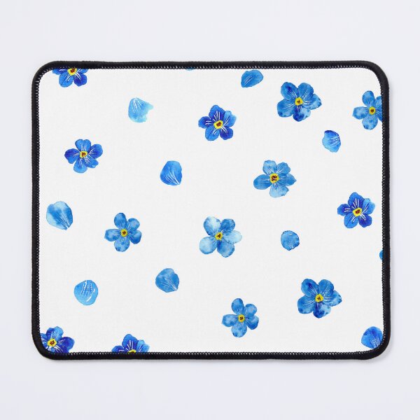 Item preview, Watercolor Forget-Me-Nots Pattern – Blue Flowers and Petals Design designed and sold by EmeraldeaArt.