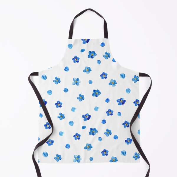 Item preview, Watercolor Forget-Me-Nots Pattern – Blue Flowers and Petals Design designed and sold by EmeraldeaArt.