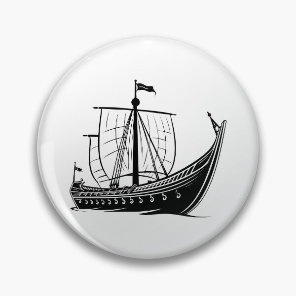 Item preview, Viking Ship Norse Long Boat Scandinavian Vessel Pirate designed and sold by inkoutninja.