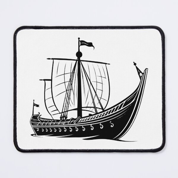 Item preview, Viking Ship Norse Long Boat Scandinavian Vessel Pirate designed and sold by inkoutninja.