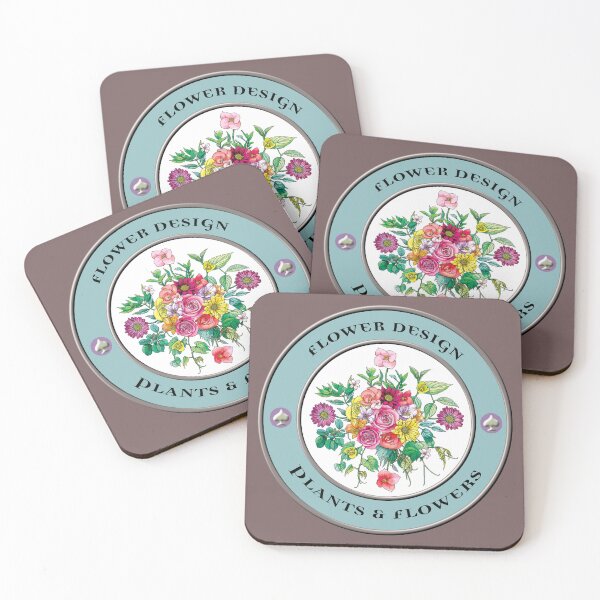 Item preview, Design of Vibrant Flowers and Leaves designed and sold by cremedecolor.