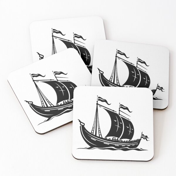 Item preview, Viking Ship Norse Long Boat Scandinavian Vessel Pirate designed and sold by inkoutninja.