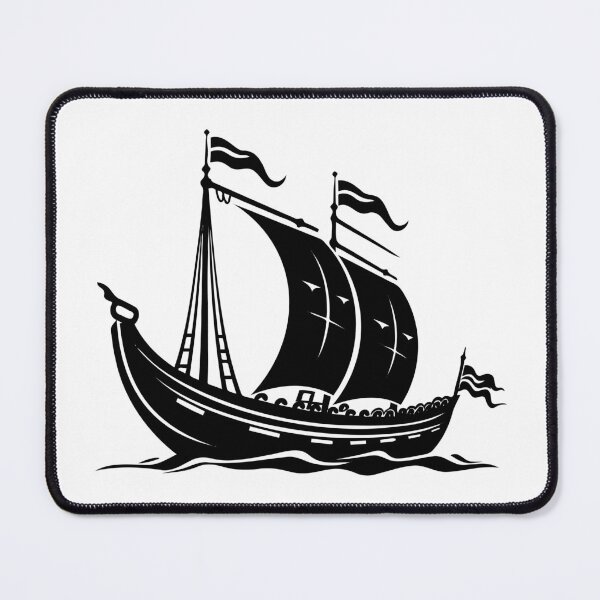 Item preview, Viking Ship Norse Long Boat Scandinavian Vessel Pirate designed and sold by inkoutninja.