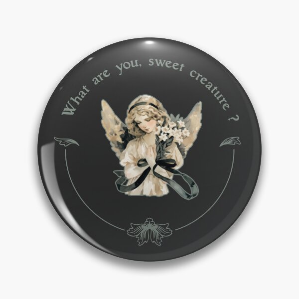 Item preview, What are you, sweet creature? Cute Gothic Angel Dark and Delicate Illustration designed and sold by MarieBlly.