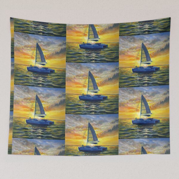 Item preview, Catamaran at down designed and sold by Elena Dunaeva.