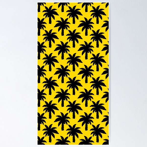 Item preview, Tropical Palm Tree Silhouette Pattern - Yellow  designed and sold by PatternTitan.