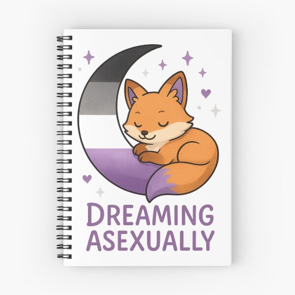 Item preview, Dreaming Asexually – Ace Pride Fox on Asexual Flag Moon designed and sold by Rajasekar.