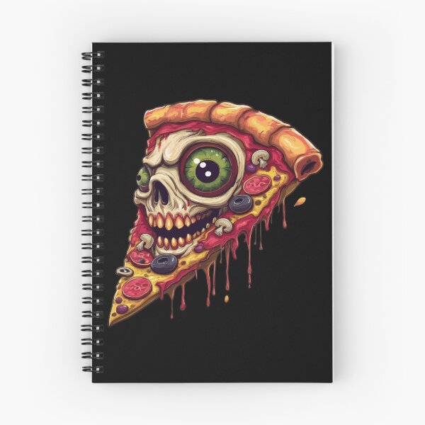 Item preview, Zombie skull pizza slice - Undead food art designed and sold by Webstudio  2Amigos.