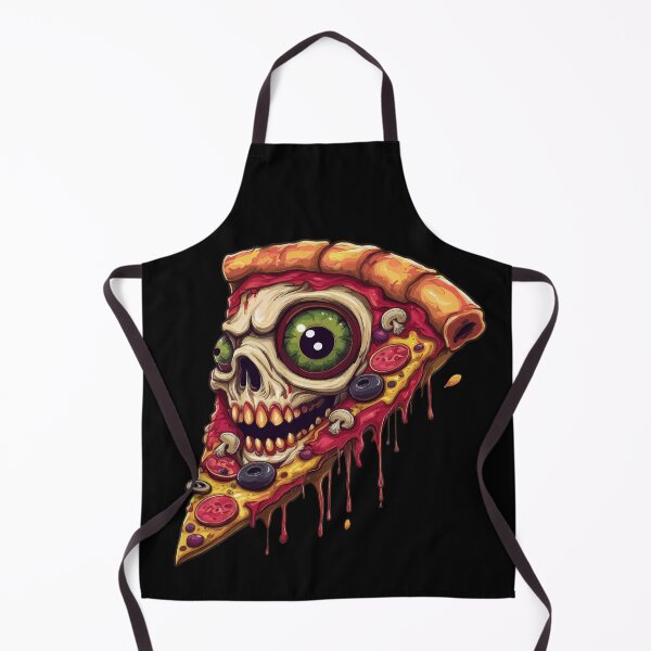 Item preview, Zombie skull pizza slice - Undead food art designed and sold by Webstudio 2Amigos.