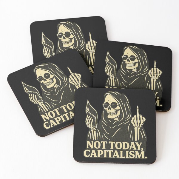 Item preview, Not Today, Capitalism – Grim Reaper Protest Shirt designed and sold by Elfonso.
