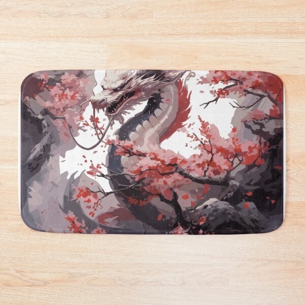 Item preview, White Cherry Blossom Dragon – Asian Fantasy Design in Japanese Style designed and sold by Daagath.
