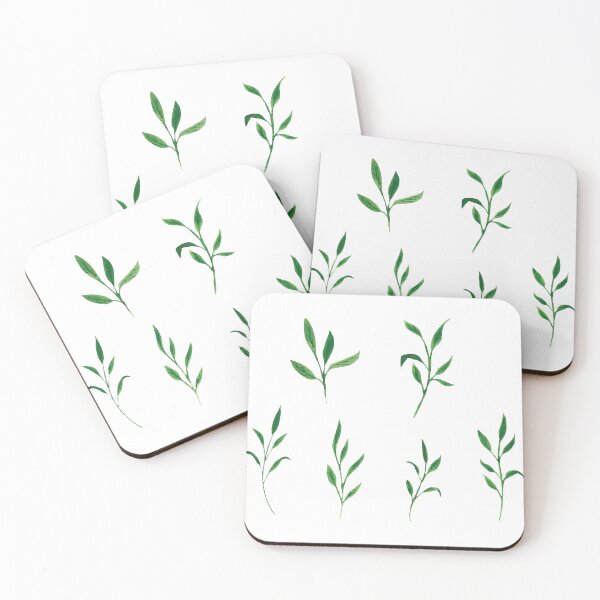Item preview, Watercolor Green Leaves Set – Botanical Nature Illustration designed and sold by EmeraldeaArt.