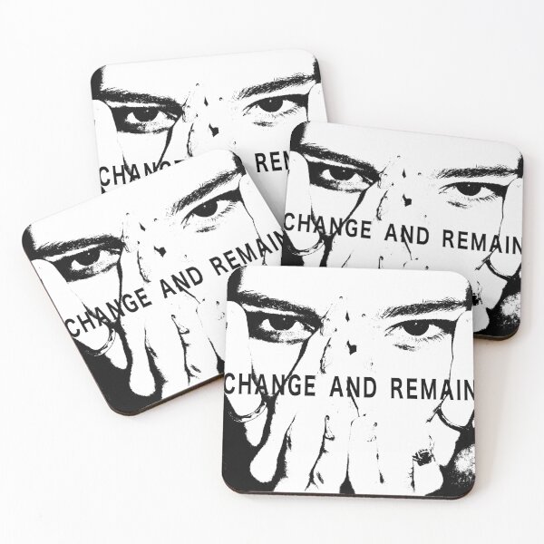 Item preview, "CHANGE AND REMAIN" Black & White High Contrast Poster Quote designed and sold by sunscasm.