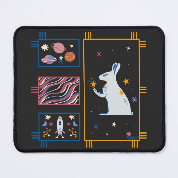 Item preview, Bunny in space - pink blue orange designed and sold by Vaekra.