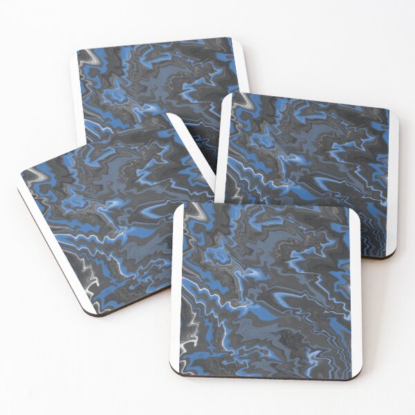 Item preview, Blue and Black Fluid Contemporary Abstract Art Design designed and sold by Abstract65.