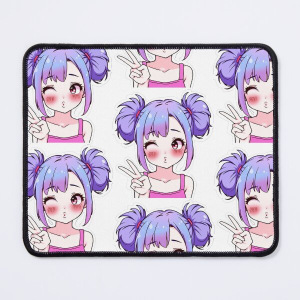 Item preview, Kissy face Amy w/ Peace Sign designed and sold by Homelesssquid's Stickers & More.