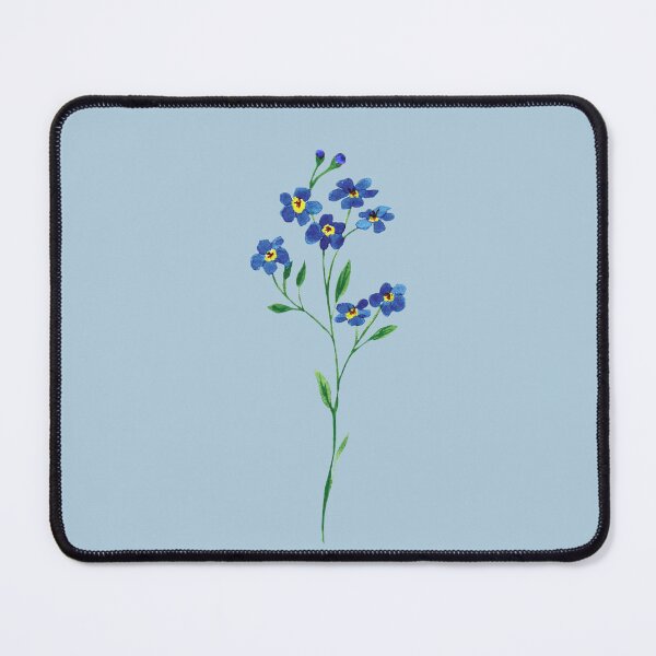 Item preview, Watercolor Forget-Me-Not – Blue Flower Stem Botanical Cutout Illustration designed and sold by EmeraldeaArt.