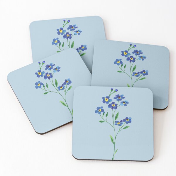 Item preview, Watercolor Forget-Me-Not – Blue Flower Stem Botanical Cutout Illustration designed and sold by EmeraldeaArt.