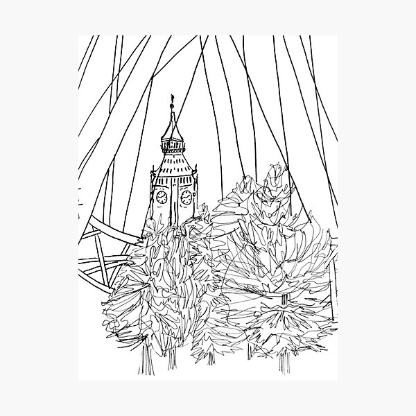 Item preview, Big Ben and London Eye from Jubilee Garden designed and sold by PaintingPositives.