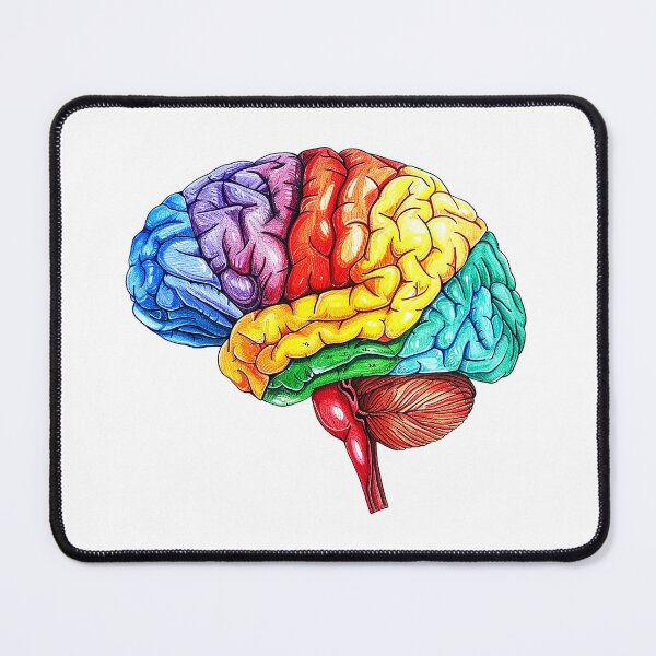 Item preview, White-isolated 3D human brain, ideal for medical illustrations of anatomy, intellect, and neurological science designed and sold by KanDa-Shop.