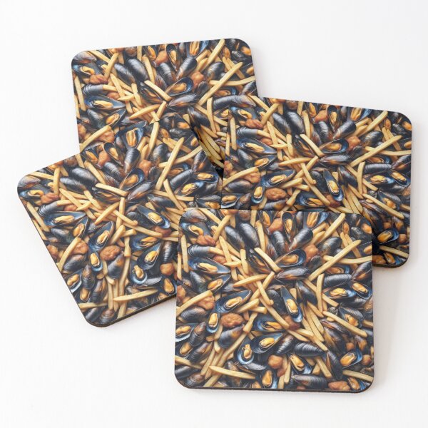Item preview, Mussels and fries streetwear and accessories designed and sold by Angry-Wears.