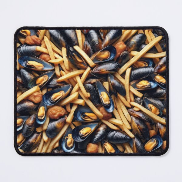 Item preview, Mussels and fries streetwear and accessories designed and sold by Angry-Wears.