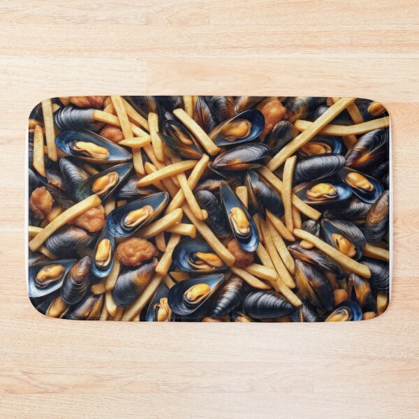 Item preview, Mussels and fries streetwear and accessories designed and sold by Angry-Wears.