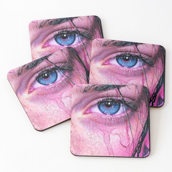 Item preview, Hyperreal Blue Eye with Dripping Water and Pink Glow designed and sold by Taans-Creation.