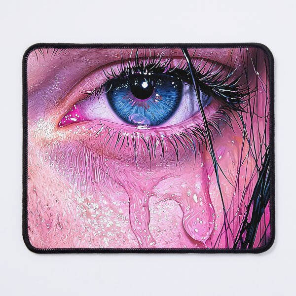 Item preview, Hyperreal Blue Eye with Dripping Water and Pink Glow designed and sold by Taans-Creation.