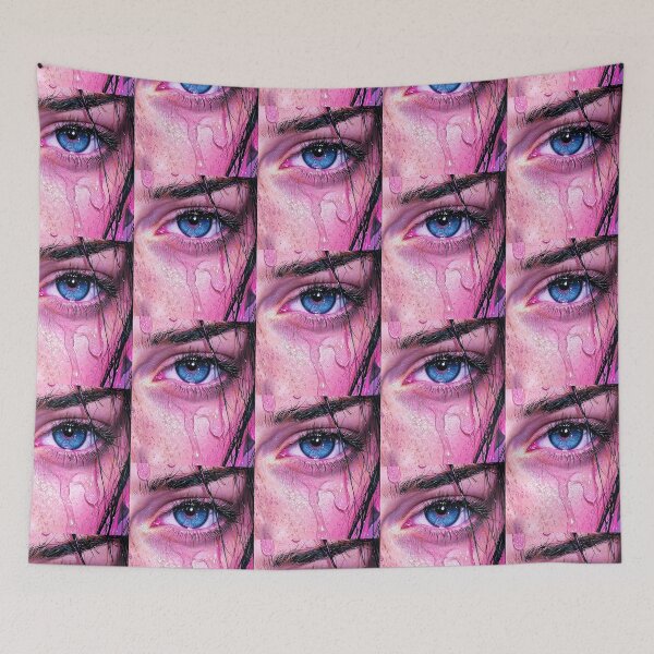 Item preview, Hyperreal Blue Eye with Dripping Water and Pink Glow designed and sold by Taans-Creation.