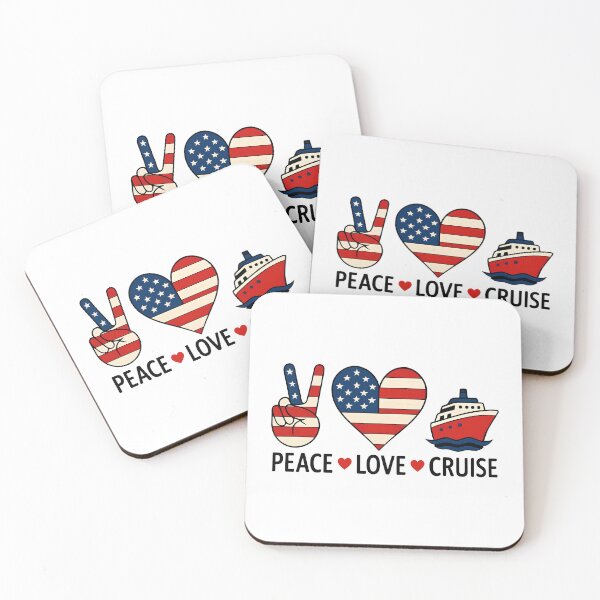 Item preview, Peace Love Cruise USA Vacation Vibes designed and sold by HandicraftArt.