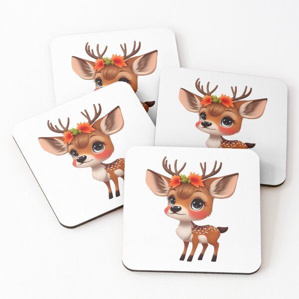 Aperçu de l'œuvre Autocollant cerf floral. créée et vendue par Vegasstickers.