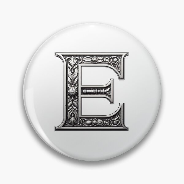 Item preview, Metal and decorated capital letter E with unique pattern designed and sold by Underwoood.