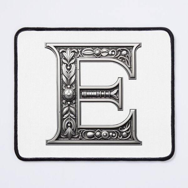Item preview, Metal and decorated capital letter E with unique pattern designed and sold by Underwoood.