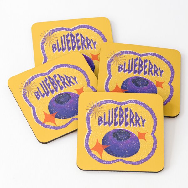 Item preview, Retro Blueberry Fruit Sticker Label designed and sold by Wordsmith-Wear.
