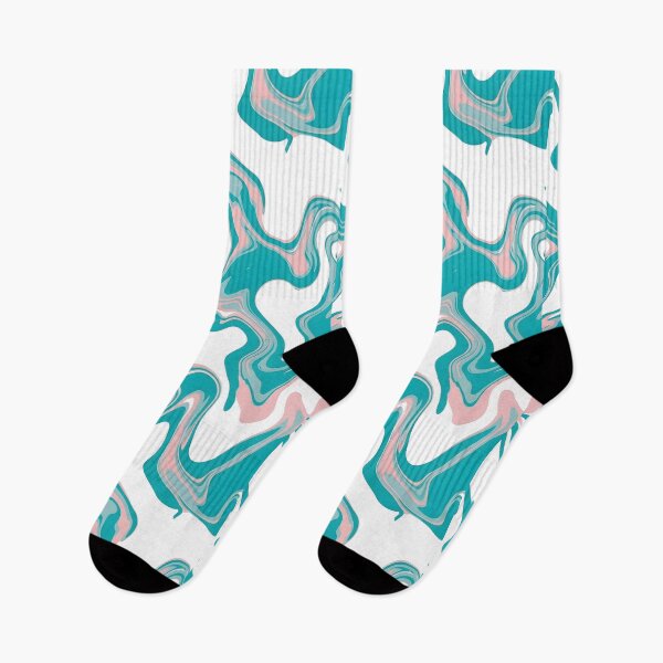Item preview, Elegant Turquoise Pink White Marble Swirl Abstract Pattern designed and sold by Luxury-Studio.
