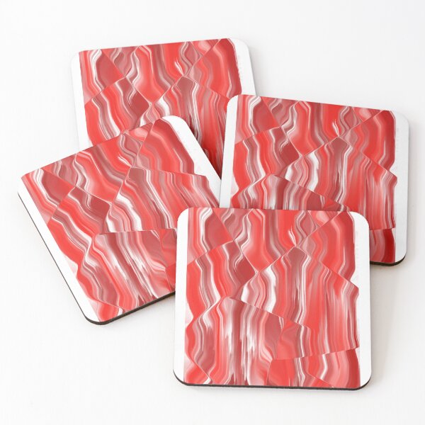 Item preview, Ruby Red and White Fluid Contemporary Abstract Art Design designed and sold by Abstract65.