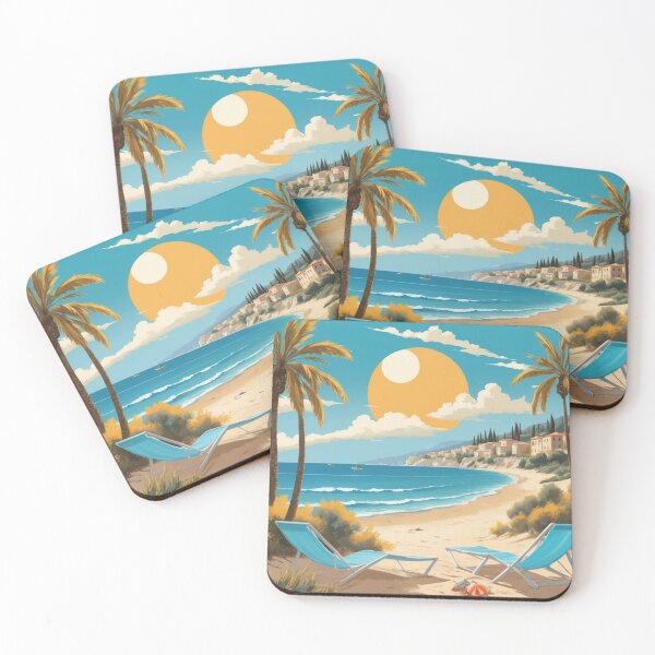 Item preview, Golden Summer Dreams | Beach Sunset Sea Illustration designed and sold by FilMate.