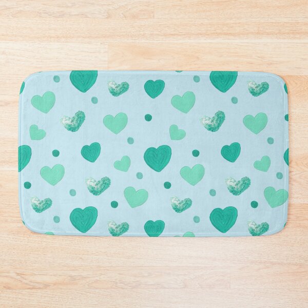 Item preview, Romantic hearts - minty green designed and sold by Kaushlydraw.